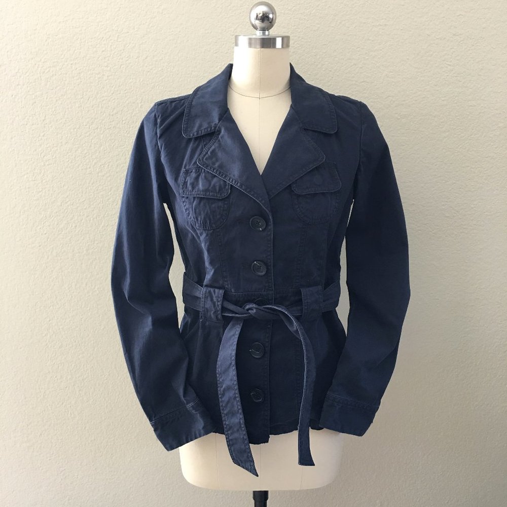 BANANA REPUBLIC Navy Blue Twill Utility Jacket